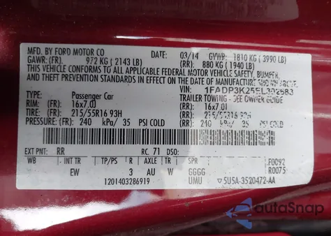 2014 Ford Focus Se from USA, damaged, VIN 1FADP3K25EL302683